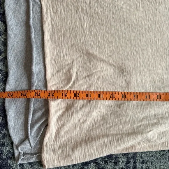 NationLTD Lag & Look Pima Cotton Gray & Beige Two-Tone Layered Long Sleeve Boho - Picture 6 of 7